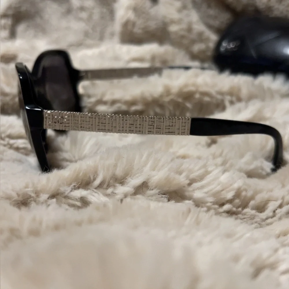 Chanel | Women’s Black Acetate Sunglasses Eye Protection - Picture 3 of 10